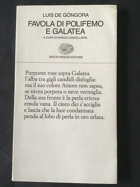 FAVOLA DI POLIFEMO E GALATEA