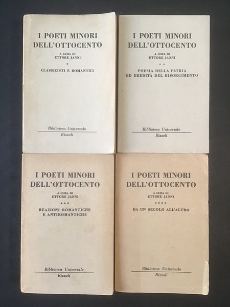I POETI MINORI DELL'OTTOCENTO - VOL. I, II, III, IV