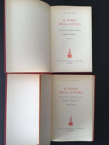 IL POEMA DELLA NATURA - VOL. I, II