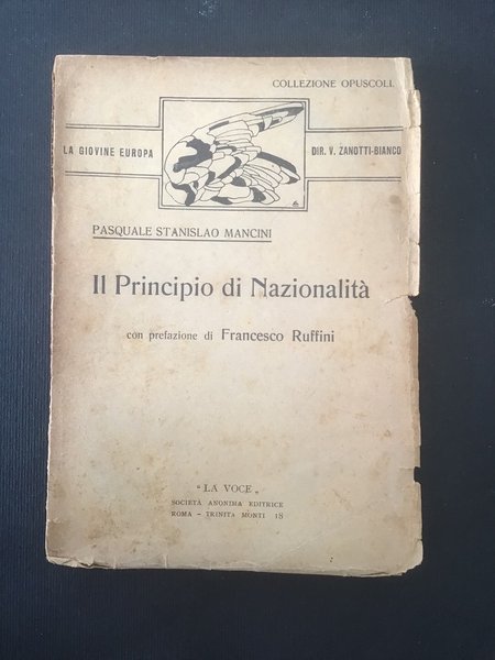 IL PRINCIPIO DI NAZIONALITA'