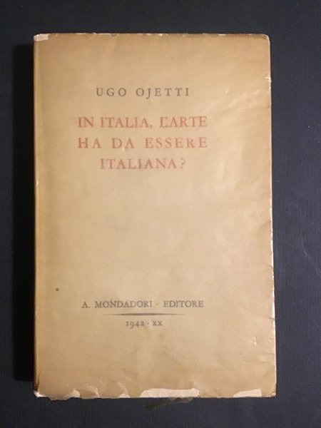 IN ITALIA, L'ARTE HA DA ESSERE ITALIANA?