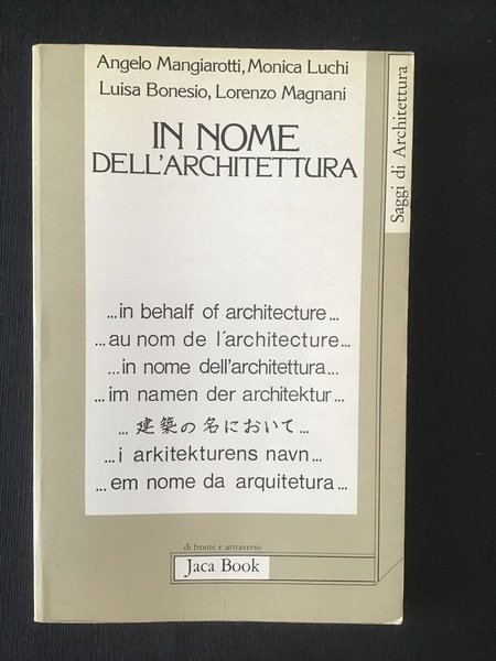IN NOME DELL'ARCHITETTURA