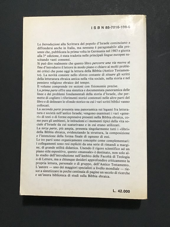 INTRODUZIONE ALL'ANTICO TESTAMENTO. STORIA, VITA SOCIALE E LETTERATURA D'ISRAELE IN … | Immagine Gallery 2