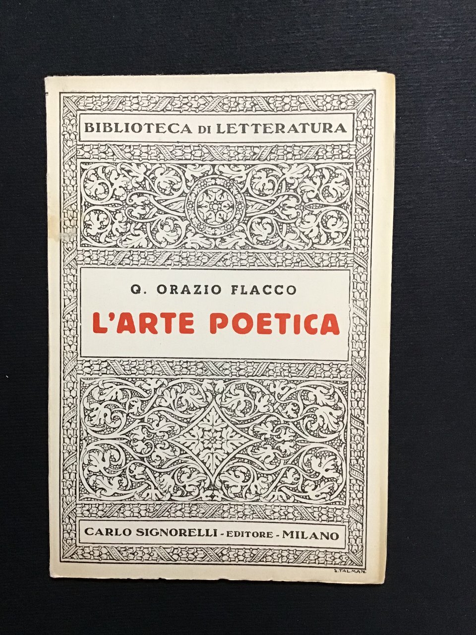 L'ARTE POETICA
