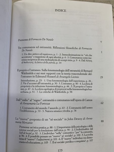 L'ESTRANEO E IL COMUNE. PROFILI FILOSOFICI DEL NOVECENTO DA DEWEY …