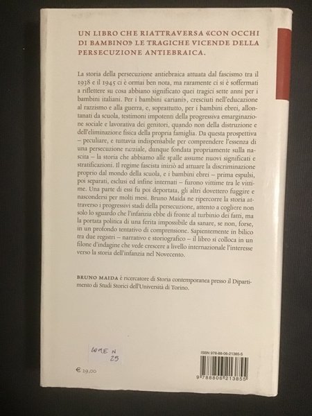 LA SHOAH DEI BAMBINI. LA PERSECUZIONE DELL'INFANZIA EBRAICA IN ITALIA …