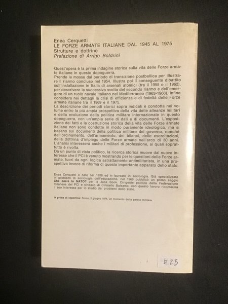 LE FORZE ARMATE ITALIANE DAL 1945 AL 1975. STRUTTURE E … | Immagine Gallery 2