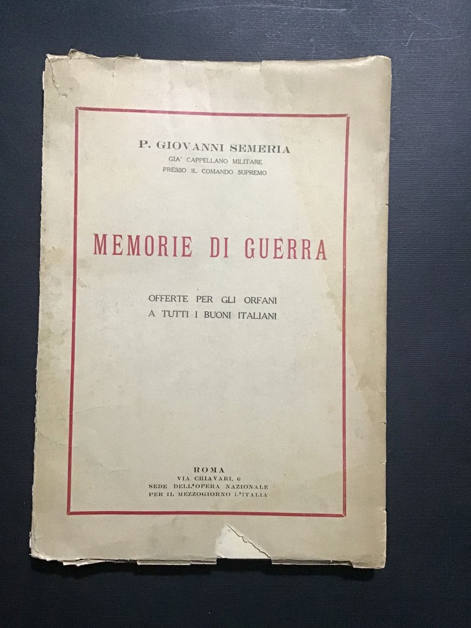 MEMORIE DI GUERRA