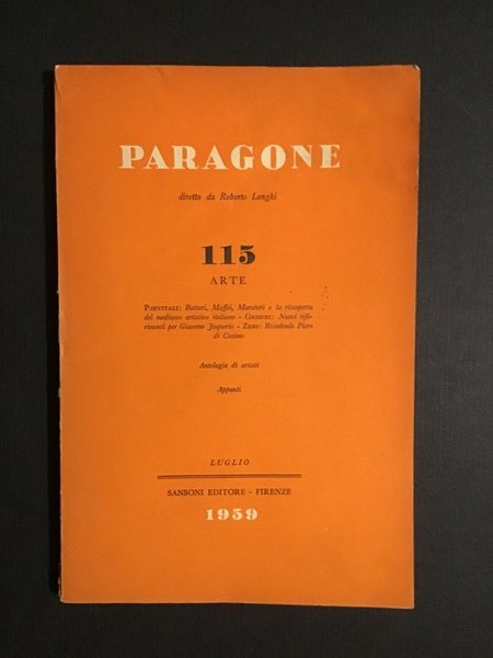 PARAGONE 115 ARTE