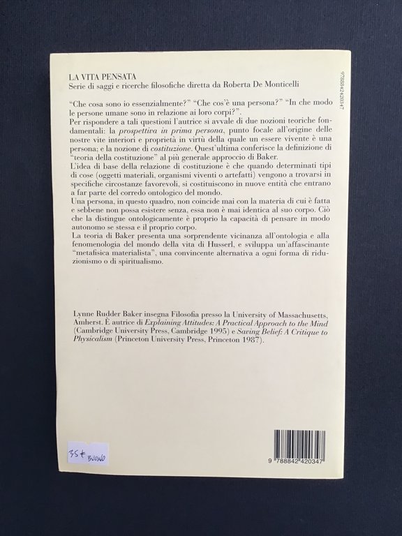 PERSONE E CORPI. UN'ALTERNATIVA AL DUALISMO CARTESIANO E AL RIDUZIONISMO …