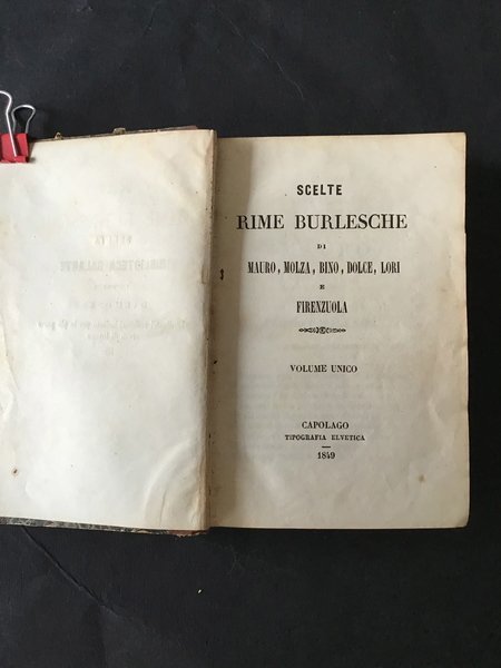 SCELTE RIME BURLESCHE