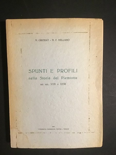 SPUNTI E PROFILI NELLA STORIA DEL PIEMONTE NEI SEC. XVII …