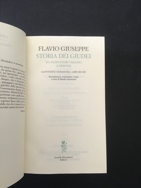 STORIA DEI GIUDEI. DA ALESSANDRO MAGNO A NERONE