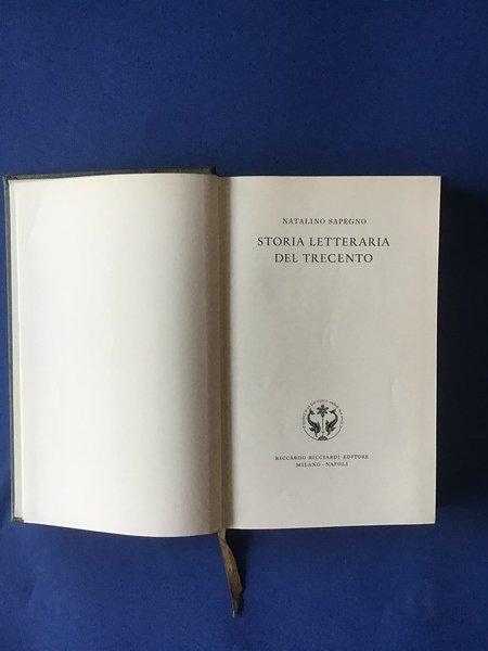 STORIA LETTERARIA DEL TRECENTO