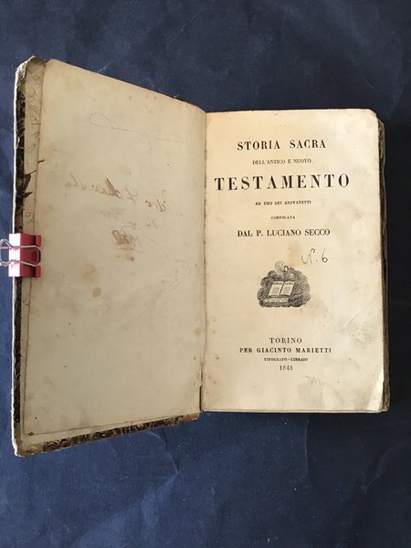 STORIA SACRA DELL’ANTICO E NUOVO TESTAMENTO