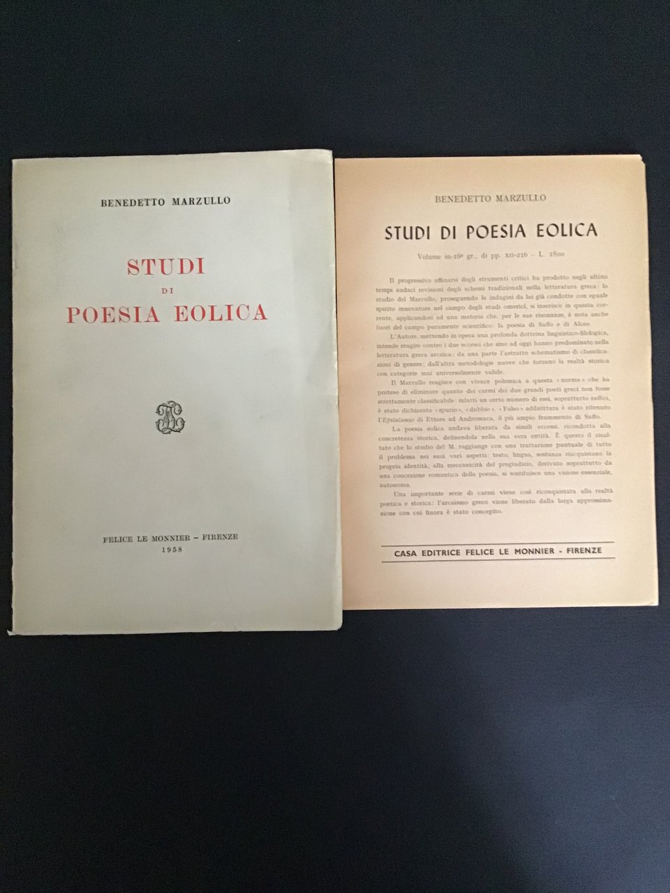 STUDI DI POESIA EOLICA