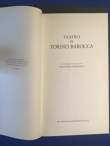 TEATRO DI TORINO BAROCCA