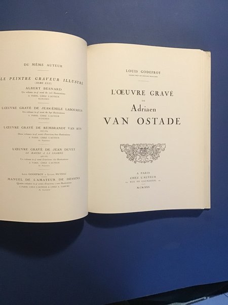 THE COMPLETE ETCHINGS OF L'OEUVRE GRAVE' DE ADRIAEN VAN OSTADE