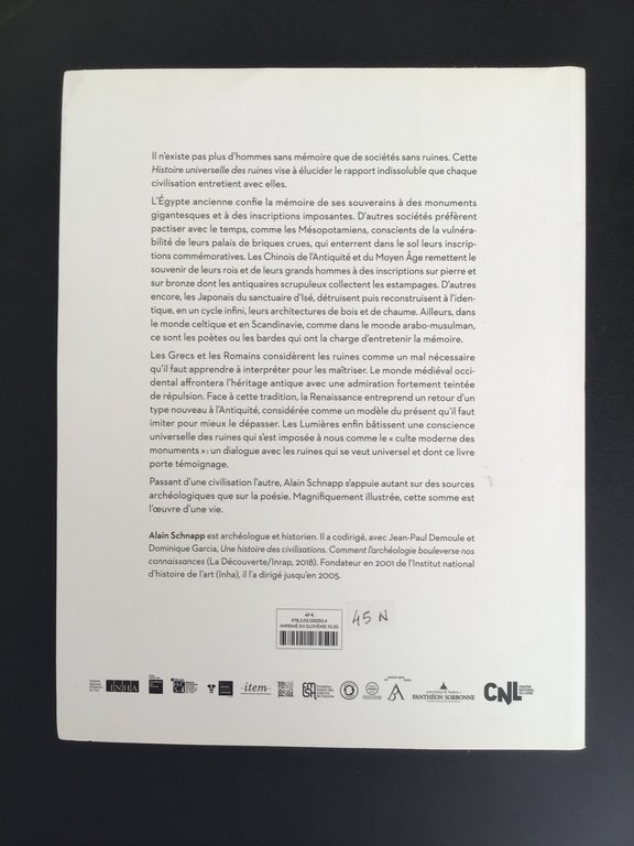 UNE HISTOIRE UNIVERSELLE DES RUINES. DES ORIGINES AUX LUMIERES