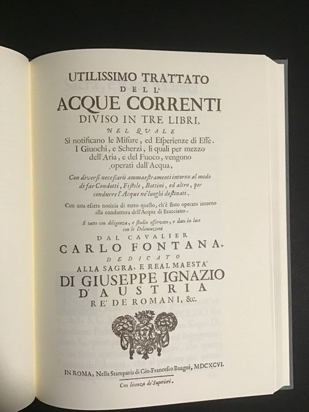 UTILISSIMO TRATTATO DELL'ACQUE CORRENTI (ROMA, 1696)