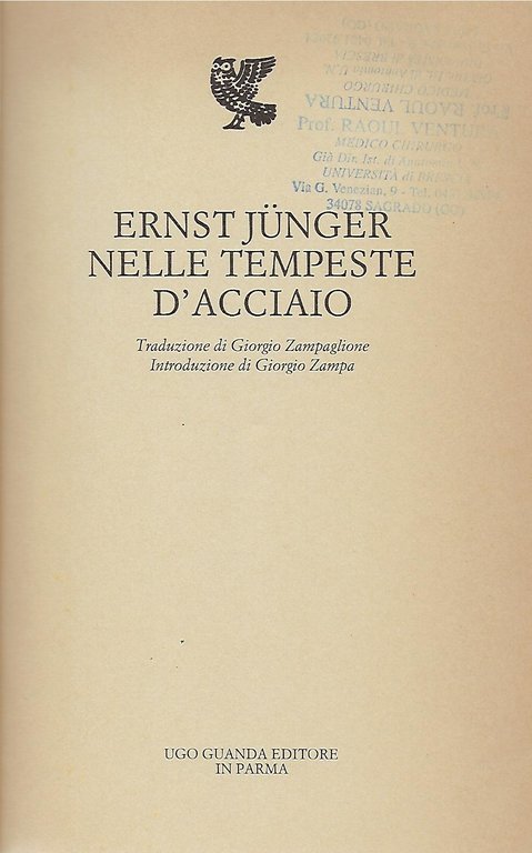 "Nelle tempeste d'acciaio"