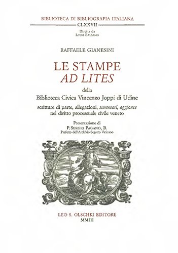 Le stampe ‘ad Lites’ della Biblioteca Civica V. Joppi di …
