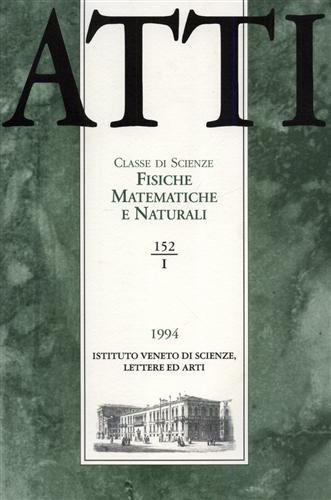 Atti. Classe di Scienze Fisiche, Matematiche e Naturali. N.152. fascicolo …