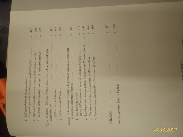 Certosini e Cistercensi in Italia. Secoli XII-XV.