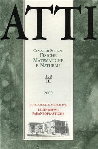 Atti. Classe di Scienze Fisiche, Matematiche e Naturali. N.158. fascicolo …