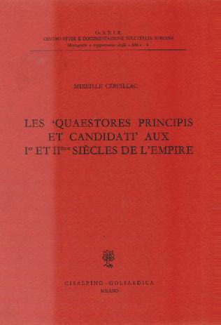 Les "Quaestores principis et candidati" aux Ier et IIeme siècles …