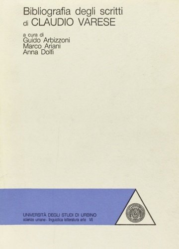 Bibliografia degli scritti di Claudio Varese.