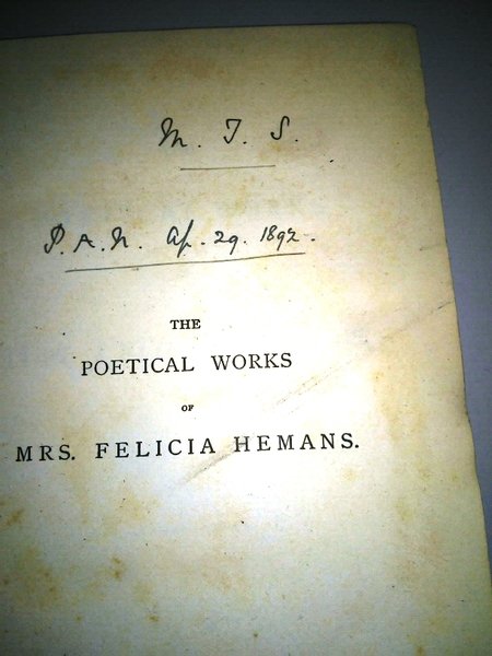 The poetical works of Mrs.Felicia Hemans.