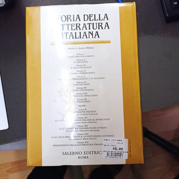 Storia della Letteratura Italiana. Vol.V: La fine del Cinquecento e …