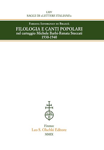 Filologia e canti popolari nel carteggio Michele Barbi - Renata …