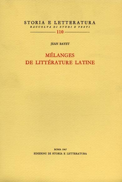 Mélanges de littérature latine.