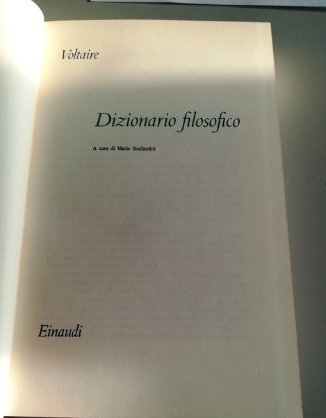 Dizionario filosofico.