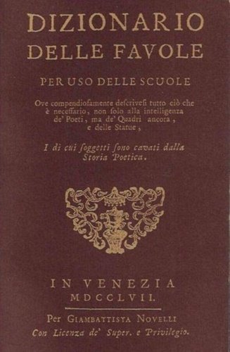 Dizionario delle Favole per uso delle scuole. | Immagine principale