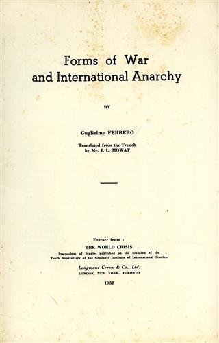 Forms of War and International Anarchy. Extract from The World …