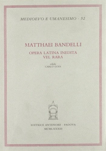 Opera latina inedita vel rara.
