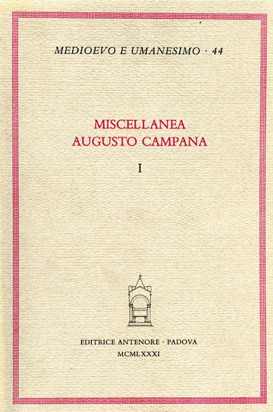 Miscellanea. Augusto Campana.
