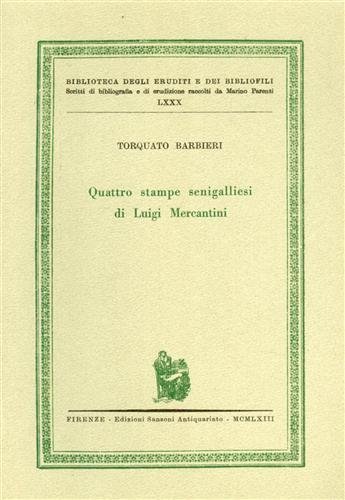 Quattro stampe senigalliesi di Luigi Mercantini.