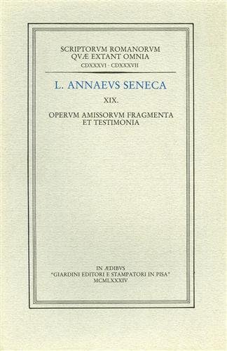 XIX. Opervm amissorvm fragmenta et testimonia.