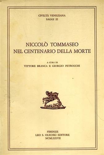 Niccolò Tommaseo nel centenario della morte.