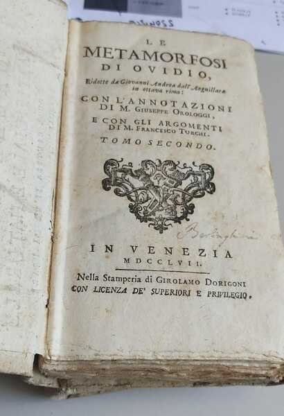 Le Metamorfosi. Ridotte da Giovanni Andrea d'Anguillara in ottava rima. …