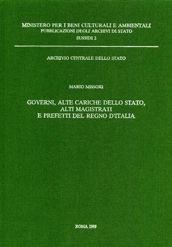 Governi, Alte Cariche dello Stato, Alti Magistrati e Prefetti del …