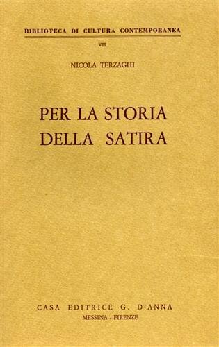 Per la Storia della satira.