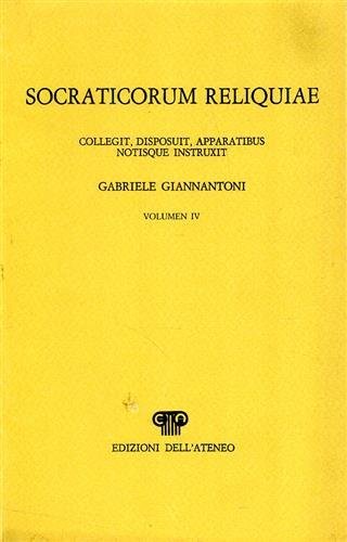 Socraticorum Reliquiae. Vol.IV:Conspectus librorum. Index fontium. Index nominum.