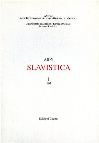 Aion-Slavistica. Disponiamo: n°1 anno 1993,