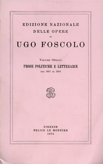 Prose Politiche e letterarie dal 1811 al 1816. Frammenti sul …