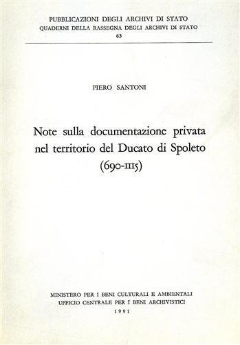 Note sulla documentazione privata nel territorio del Ducato di Spoleto …